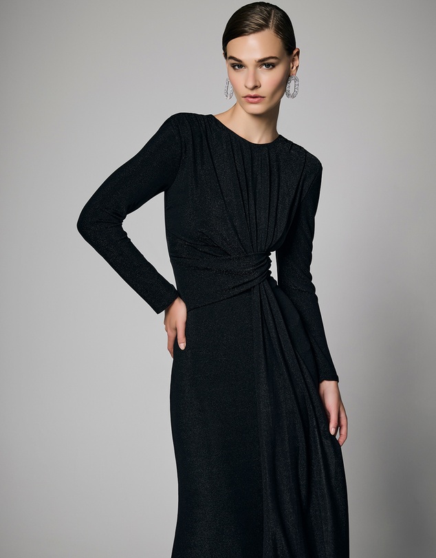 Montique - Zoe Metallic Knit Gown