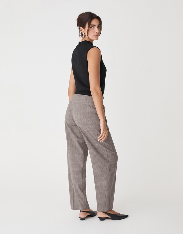 Forcast - Loretta Pleated Check Pants