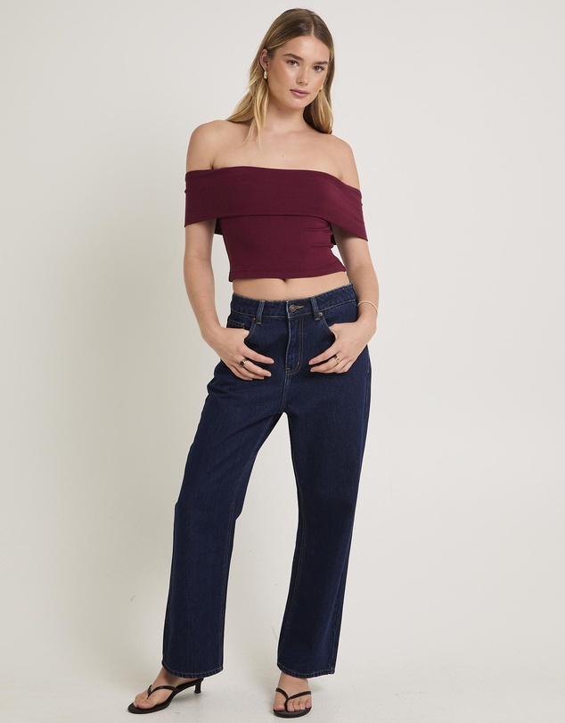 Subtitled - Alexa Mid Rise Denim Jeans Petite Relaxed