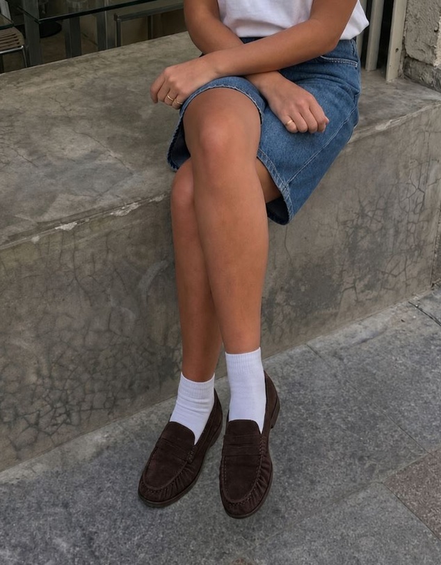 AERE - Comfort Back Suede Loafers