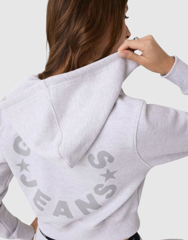 GUESS Jeans - GUESS JEANS Star Print Waffle Hoodie