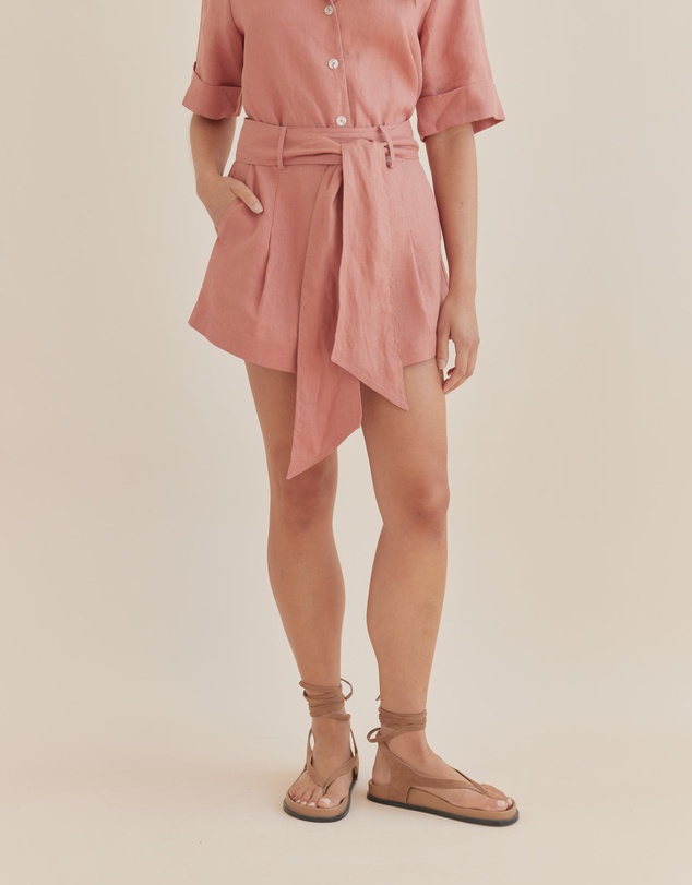 Amelius - Maelle Belted Linen Short