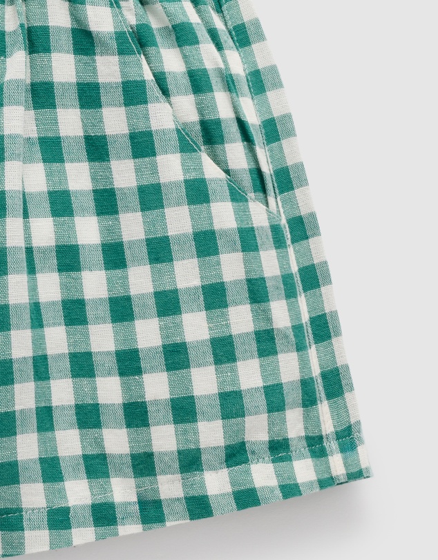 Purebaby - Gingham Shorts Christmas -Kids-Babies