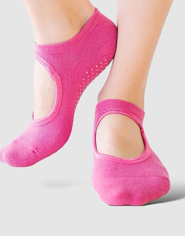 High Heel Jungle - Peek Yoga Pilates Grip Socks - 3 Pack