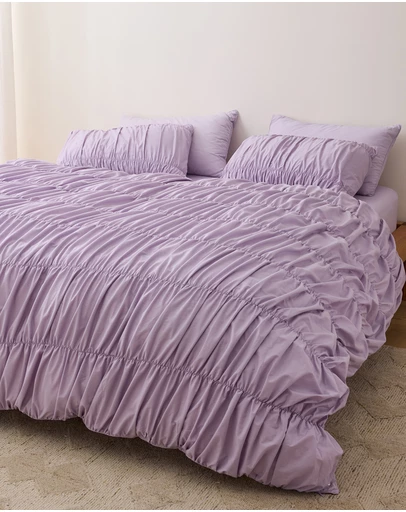Sheet Society - Sofia Ruched Cotton Quilt Cover Set
