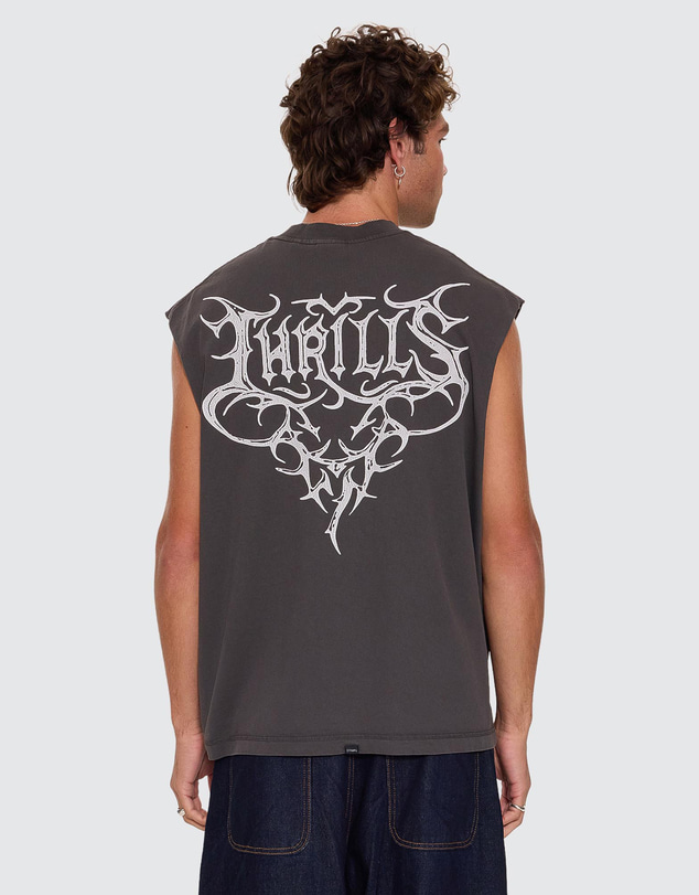 Thrills - South Of Heaven Box Crop Muscle Tee