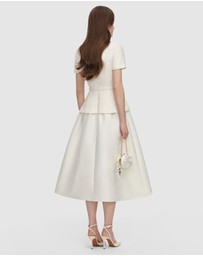 Self Portrait - Boucle Taffeta Midi Dress