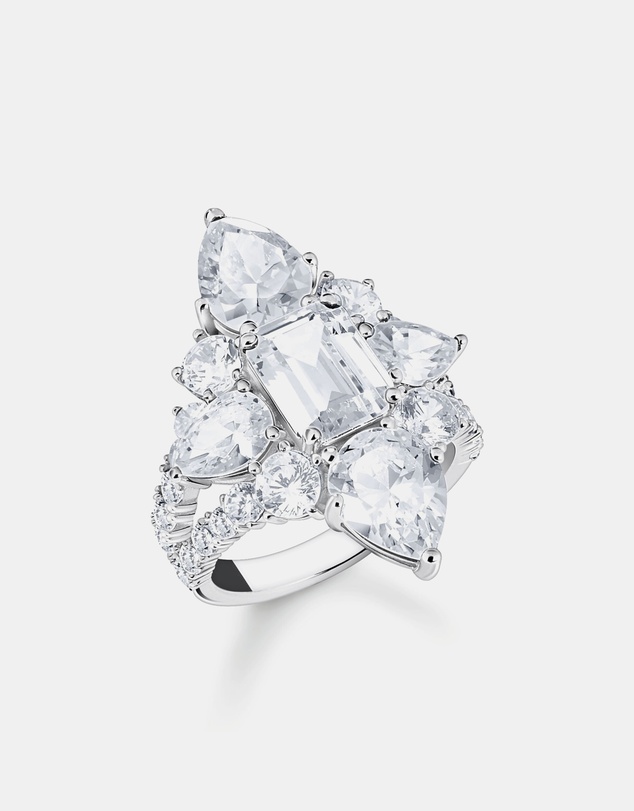 THOMAS SABO - Heritage Glam Cocktail Ring with White Zirconia Stones
