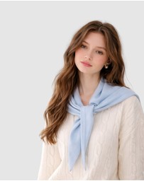 SILK MAGNOLIA - Cashmere Triangle Scarf