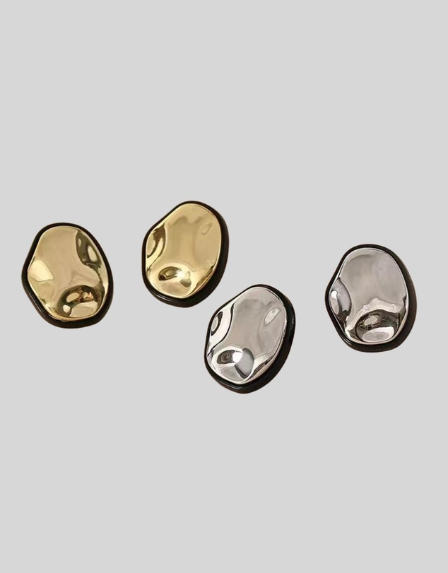 KAJA Clothing - Women's 925 Silver Needle Fashion Glod Earrings -Irregular earrings 2 pc