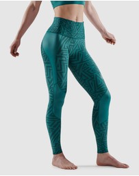 SKINS - SKINS Compression Women's Series-3 Long Tight Skyscraper Lt Teal Angle