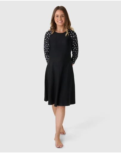 Modest Mermaid - Palm Breeze Swim Dress SPF50+