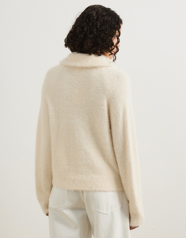 Atmos&Here - Jordie Half Zip Fluffy Turtleneck Sweater