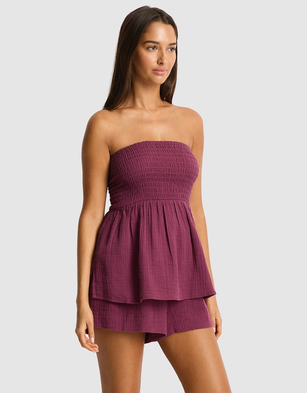 Sea Level Australia - Sunset Shirred Bandeau Top