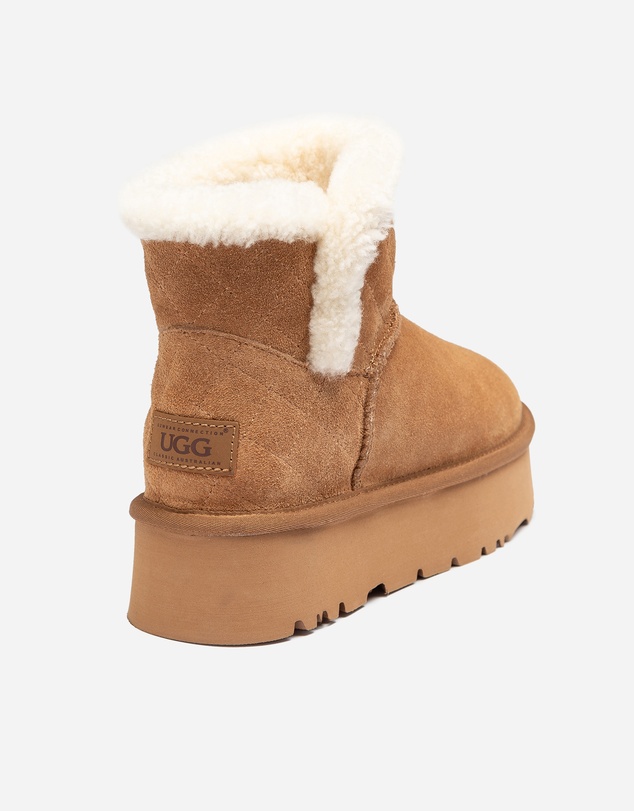 Ozwear Connection Uggs - Ugg Bondi Matelasse Platform Shearling Mini Boot