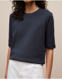 Trenery - Australian Cotton Half Sleeve T-shirt in Night Sky