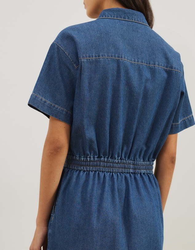 Atmos&Here - Tina Drawstring Denim Mini Dress