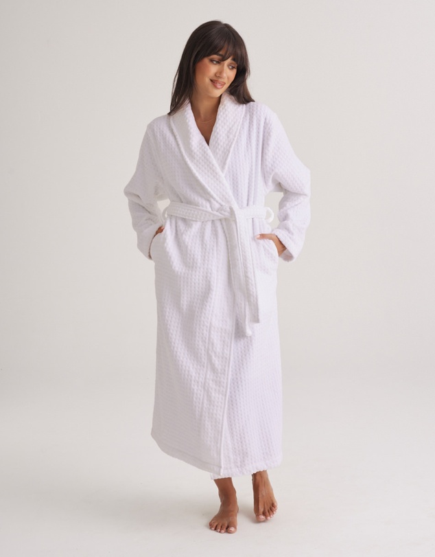 Love and Lustre - Pure Cotton Waffle Robe