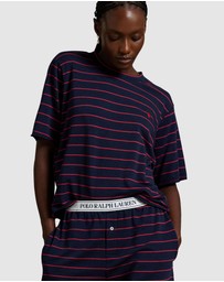 Polo Ralph Lauren - Club Terry Striped Cotton Tee & Boxer Short Pyjama Set