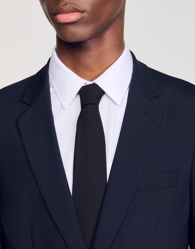 Sandro - Formal Destructure Wool Stretch Jacket