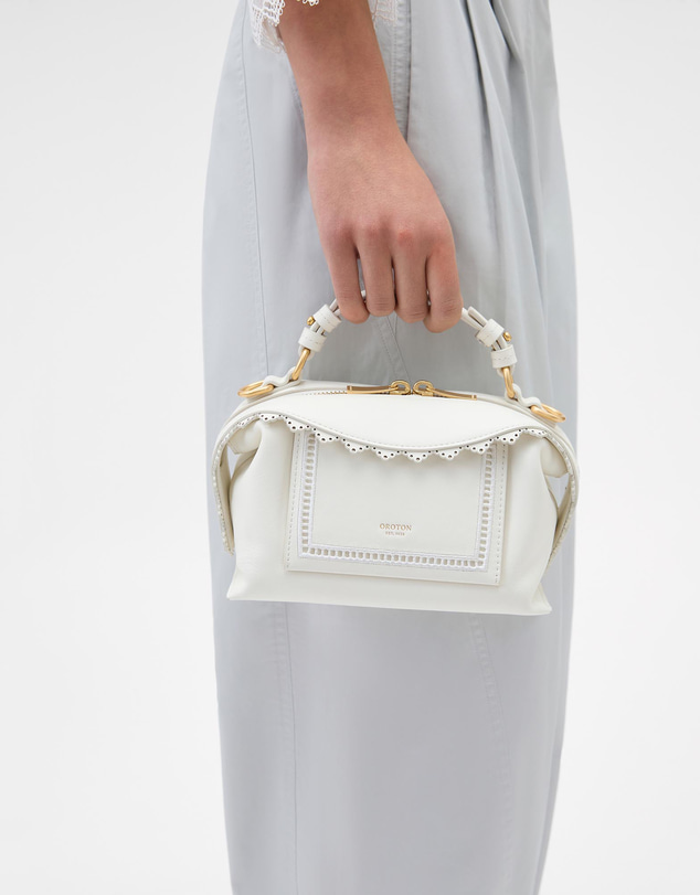 Oroton - Mica Broidery Mini Bowler Bag