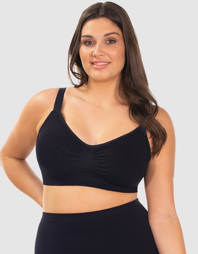 B Free Intimate Apparel - Wire-free Bamboo Padded Bra (B-C-D-DD-E-F-G-H) Cup