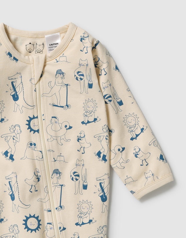 Wilson & Frenchy - Organic Zipsuit With Feet - Babies