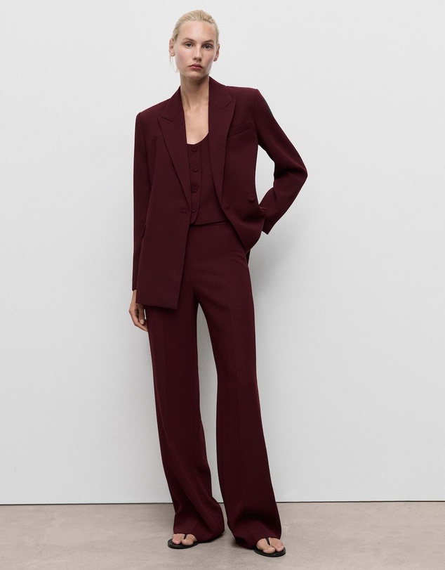 M.N.G - Straight Mid-Rise Suit Trousers