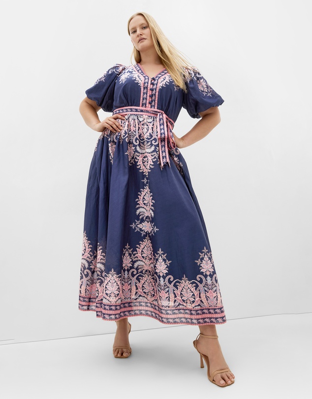 City Chic - Plus size Higher Love Maxi Dress - navy