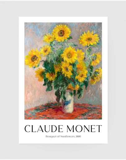 Inka Arthouse - Sunflowers by Claude Monet Art Print