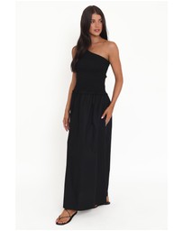 Petal & Pup - Myla One Shoulder Maxi Dress - Black