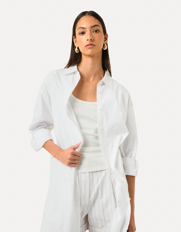 Forcast - Oakley Cotton Tie Shirt Dress