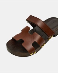 Steve Madden - Canal Brown Leather Sandals