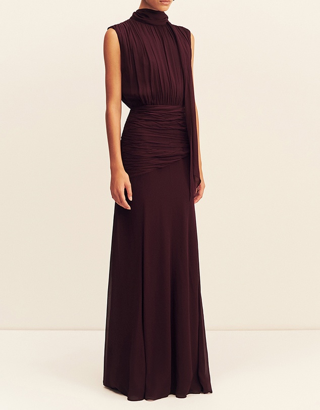 Shona Joy - Amina Scarf Neck Maxi Dress