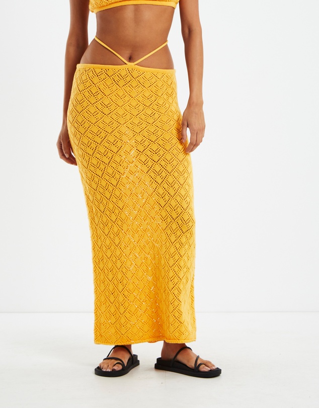 Subtitled - Miley Crochet Midi Skirt
