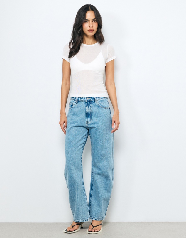 AERE - Mid Rise Curve Leg Jeans