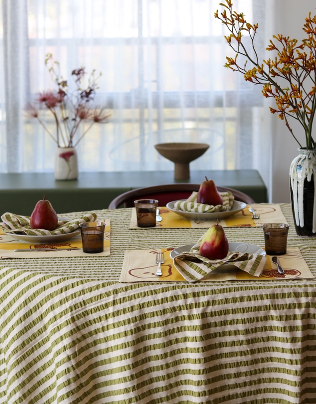 Mosey Me - Seersucker Stripe Tablecloth