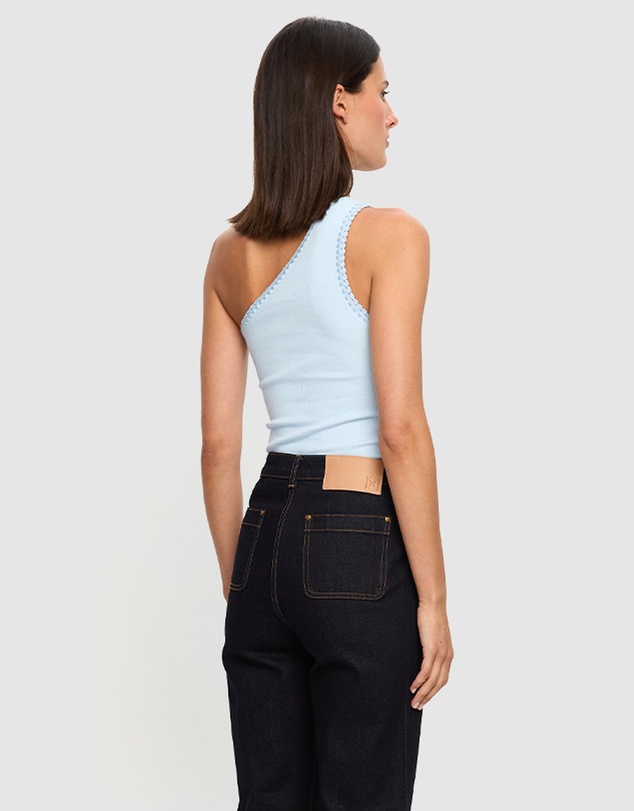 KIVARI - Tallulah One Shoulder Rib Tank