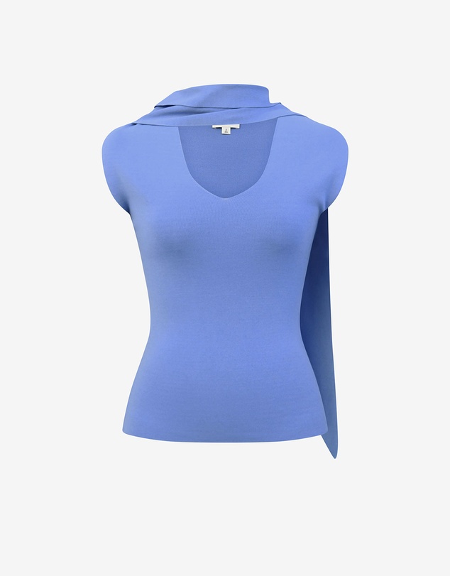 Forcast - Isadora V-Neck Scarf Knit Top