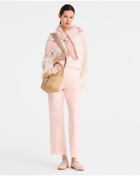 Longchamp - Le Roseau Raphia Canvas Bucket Bag - XS