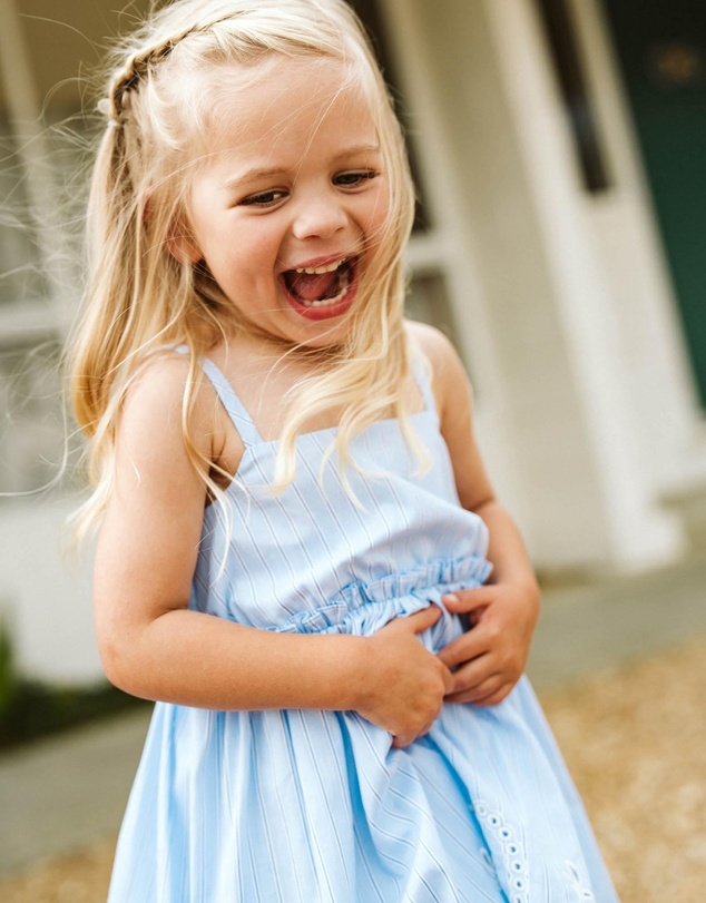 Fox & Finch - Piccolina Cutwork Stripe Dress - Kids