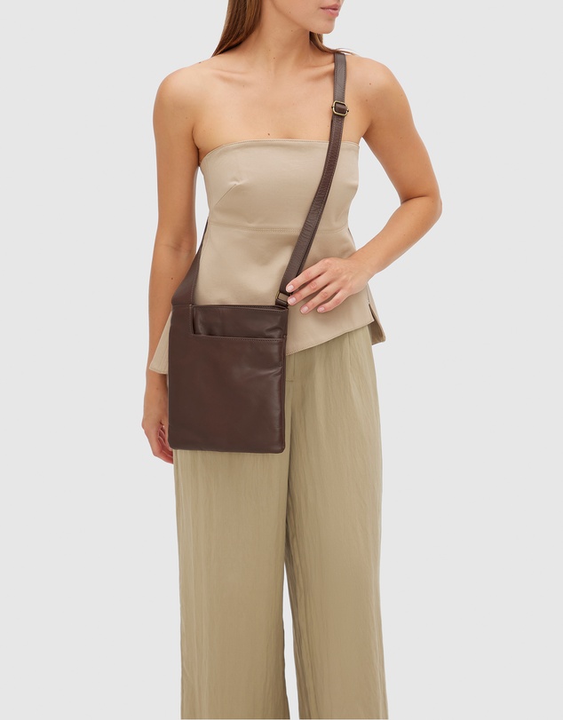 BEE - Merredin Brown Leather Crossbody Bag