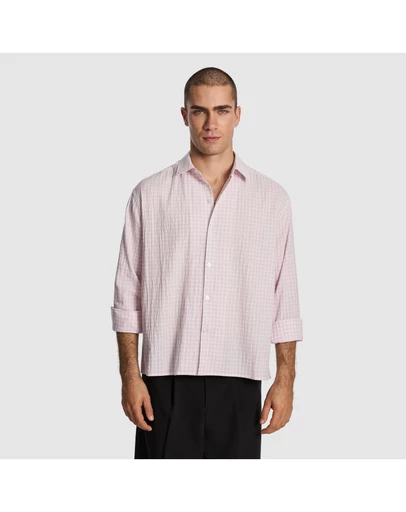 yd. - Milano Textured Check Shirt