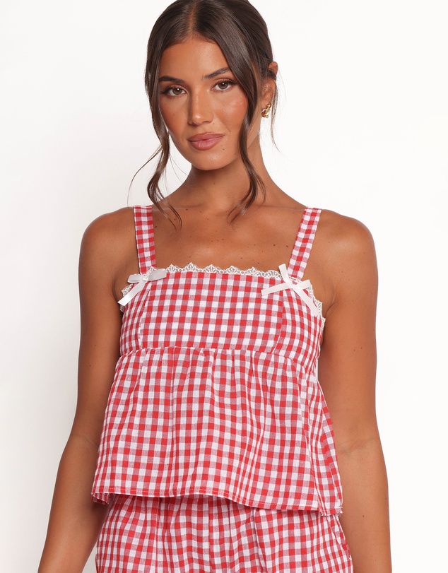 Petal & Pup - Isidore Gingham Short Set - Red