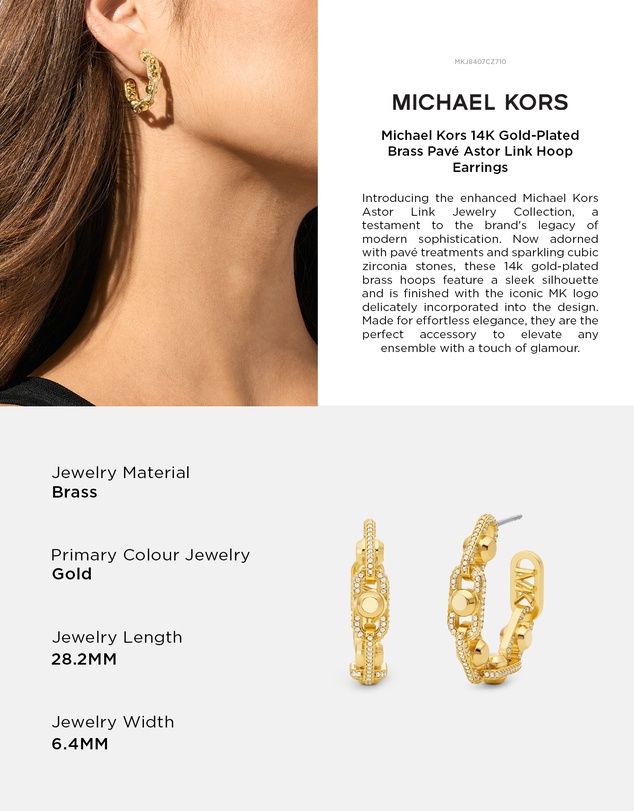 Michael Kors - Premium Gold Tone Earring