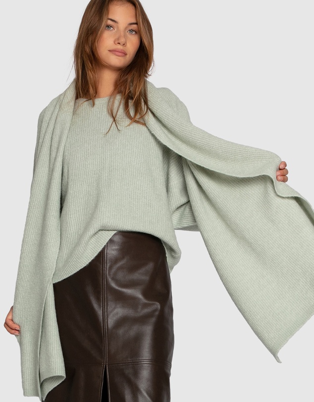 Belle & Bloom - Wrap Me Up Scarf Sweater