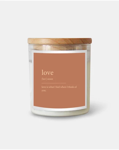 The Commonfolk Collective - Love ~ Goldie Dictionary Meaning Candle