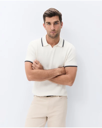 UNISON - Tipped Knit Polo