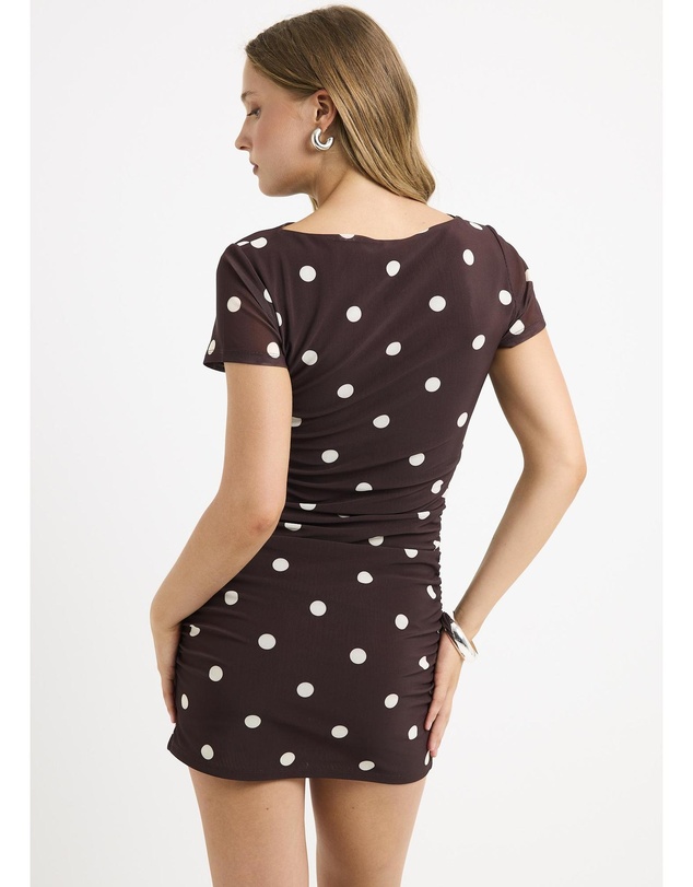 Alice In The Eve - Mila Spot Mesh Mini Dress
