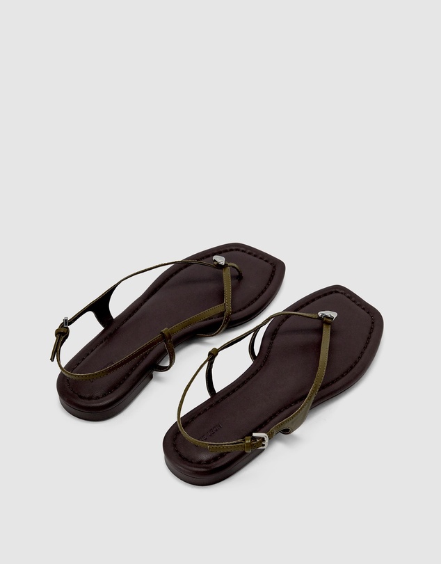 Brie Leon - Halle Flat Sandal - Leather